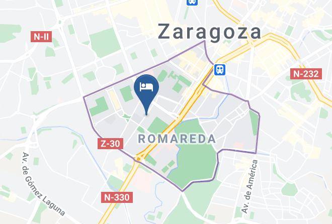 Zaragoza - Hotel Ilunion Romareda Maps