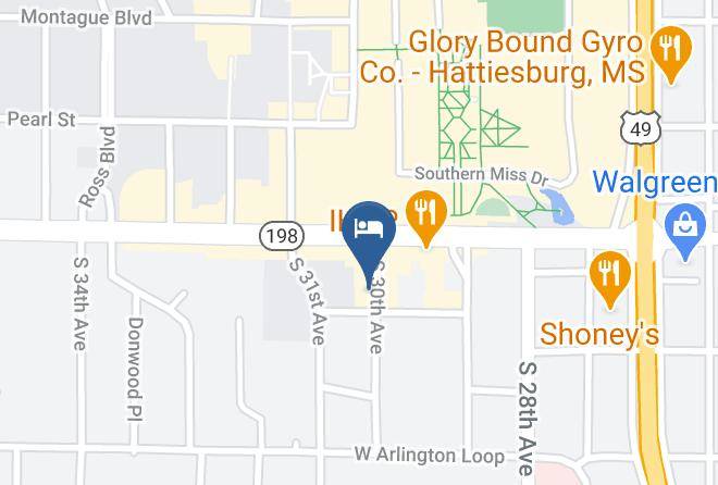 Hotel Indigo Hattiesburg Map