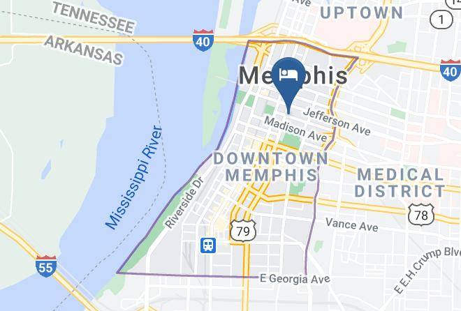 Hotel Indigo Memphis Downtown Map