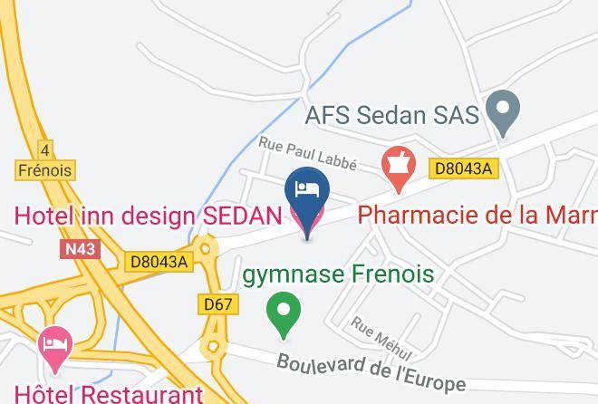 Ardennes - Hotel Inn Design Sedan Maps