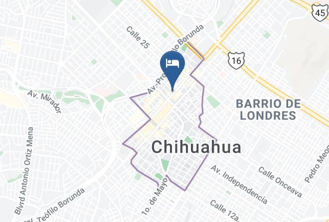 Chihuahua City Center - Hotel Inn Plaza Del Angel Chihuahua Maps