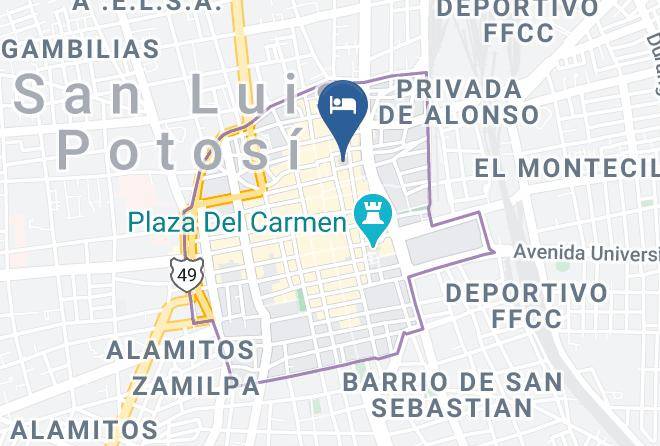 San Luis Potosi Old Town - Hotel Insurgentes Maps