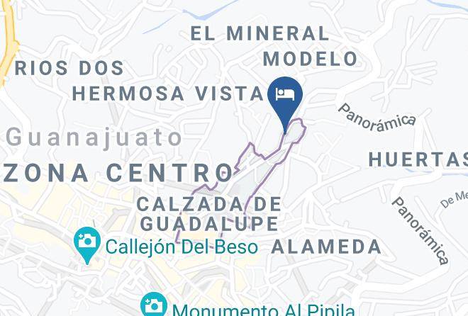 Guanajuato Calzada De Guadalupe - Hotel Internacional Malitsin Maps