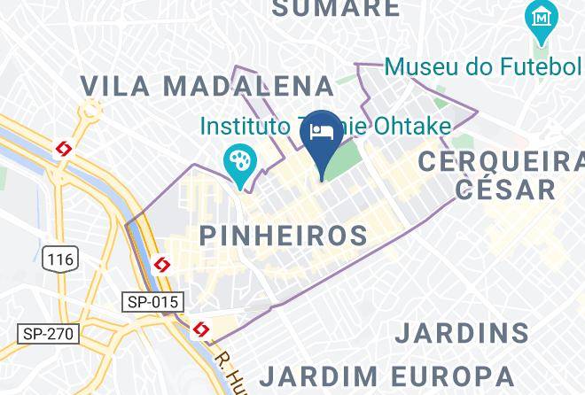 Sao Paulo Pinheiros - Hotel Ipe Maps