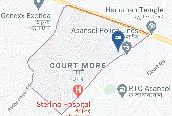 Asansol - Hotel Ispat International Maps