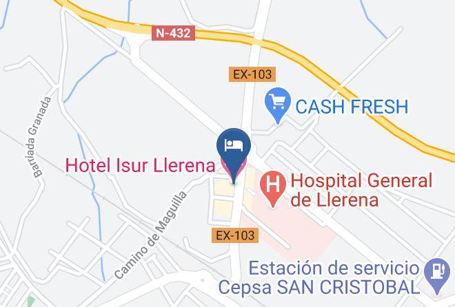 Badajoz - Hotel Isur Llerena Maps