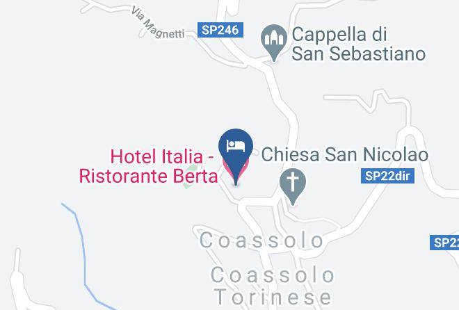Turin - Hotel Italia Ristorante Berta Maps
