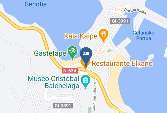 Hotel Itxas Gain Getaria Map