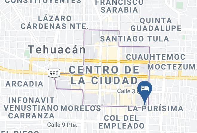 Tehuacan - Hotel Ivanna Thais Maps
