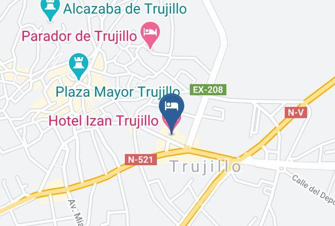 Caceres - Hotel Izan Trujillo Maps