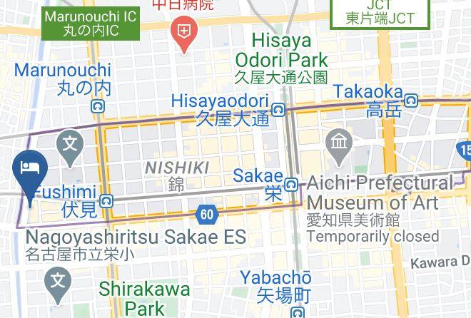 Nagoya City Naka Ward - Hotel Jal City Nagoya Nishiki Maps