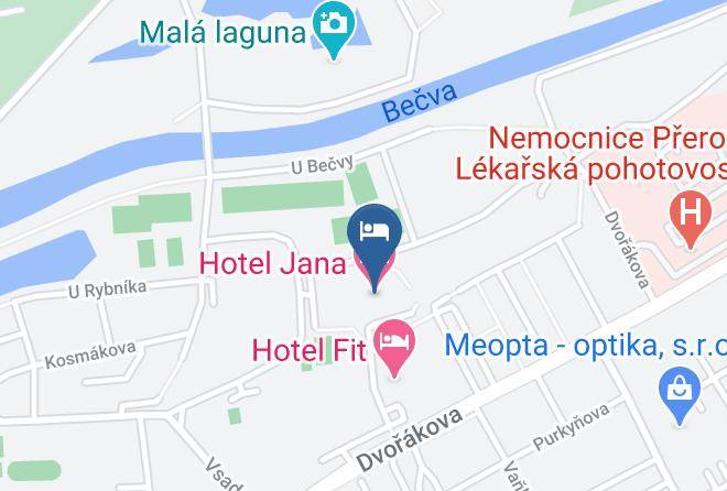 Prerov - Hotel Jana Maps