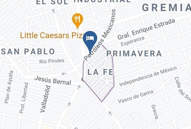 Aguascalientes Industrial - Hotel Jardin Carpio Maps