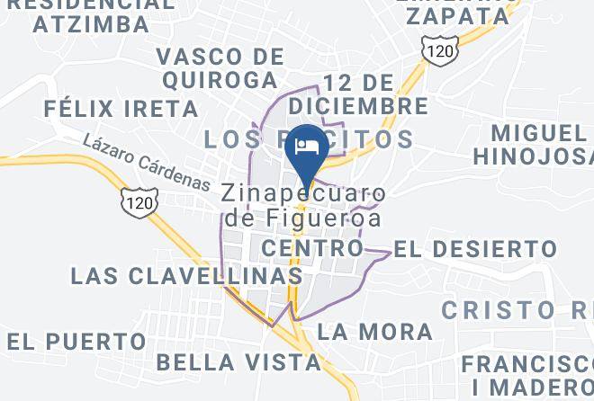 Zinapecuaro - Hotel Jardin Maps