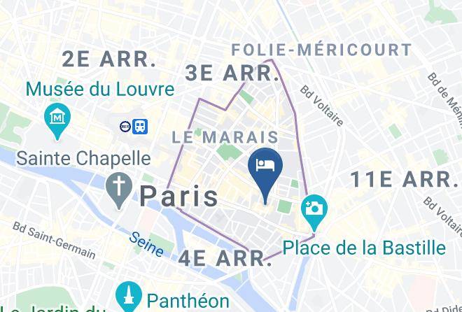 Paris - Hotel Jeanne D'arc Le Marais Maps