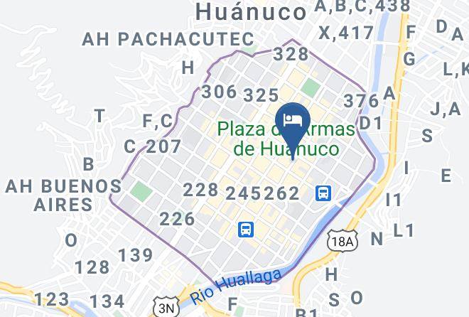 Huanuco - Hotel Jose Galvez Maps