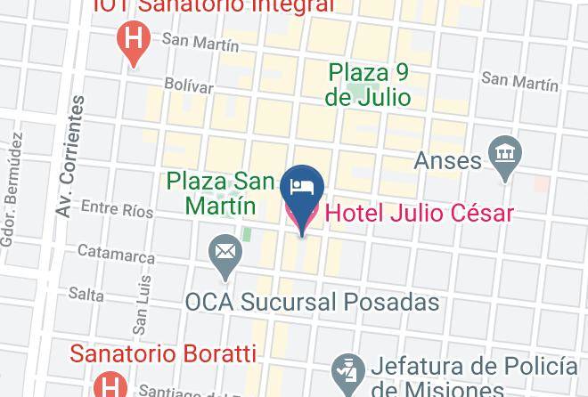 Misiones City - Hotel Julio Cesar Maps