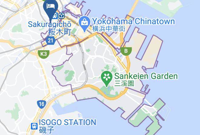 Yokohama City Naka Ward - Hotel Jyubankan Yokohama Maps