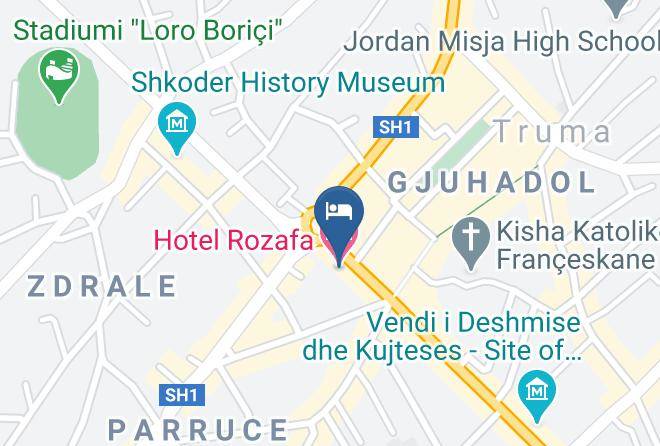 Shkoder - Hotel Rozafa Maps