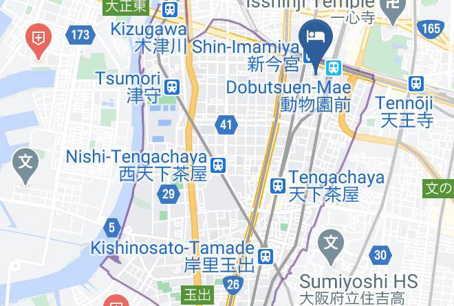 Osaka City Nishinari Ward - Hotel Kaga Maps