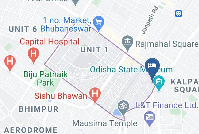 Bhubaneshwar - Hotel Kalinga Ashok Maps