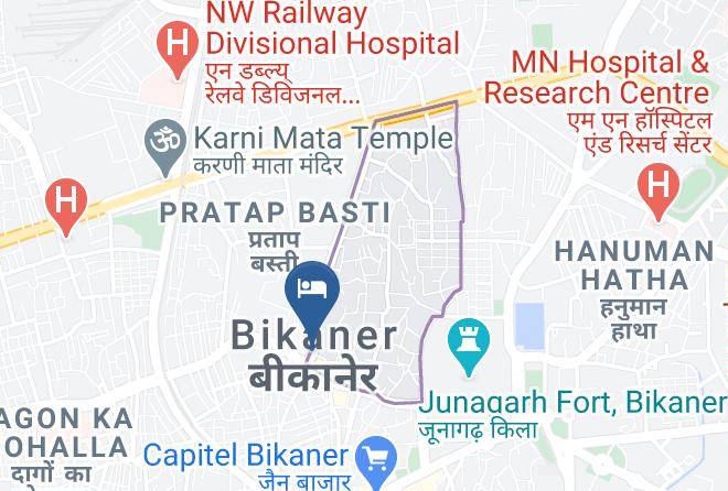 Bikaner - Kishna Hotel And Restourent Maps