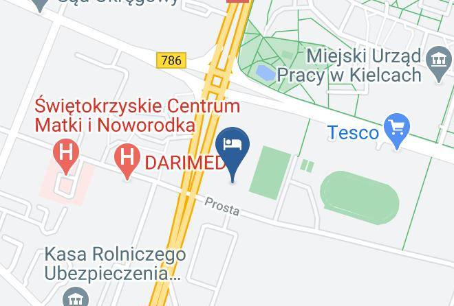 Kielce - Hotel Kameralny Maps