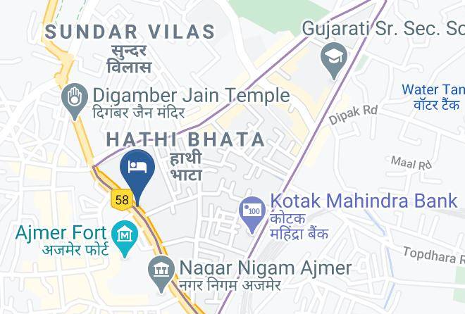 Ajmer - Hotel Kanak Sagar Maps