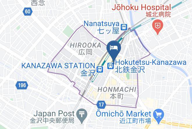 Hotel Kanazawa Map - Ishikawa Pref - Kanazawa City