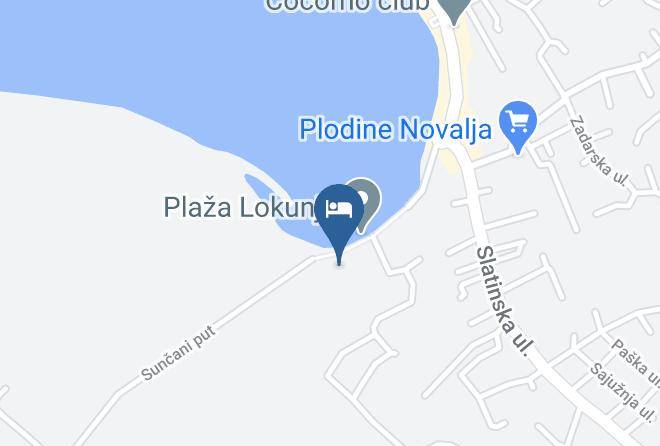 Novalja - Hotel Kaneo Maps