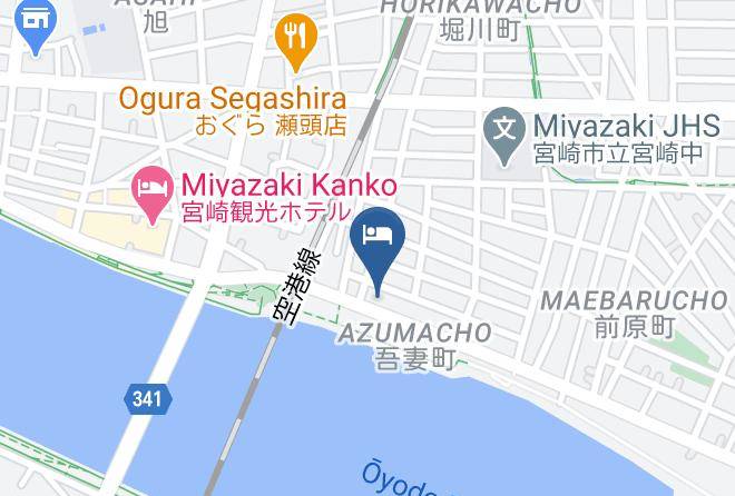 Miyazaki City - Hotel Kanezumi Maps