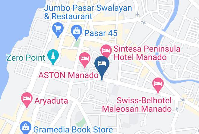 Kota Manado - Hotel Kawanua Maps