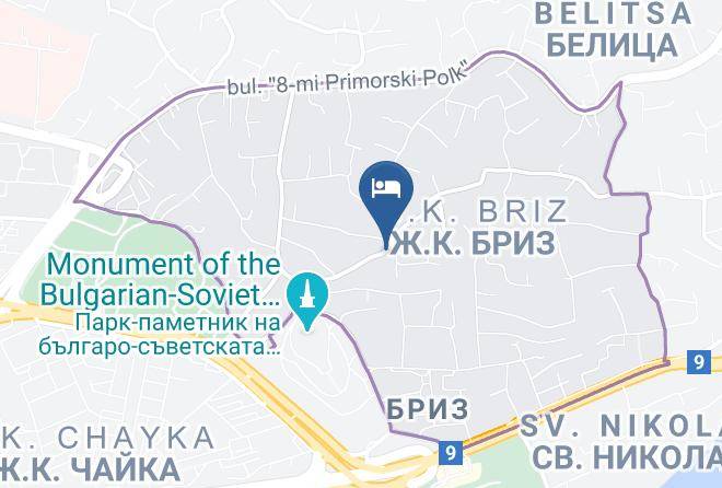Varna Zhk Briz - Hotel Kazablanka Maps