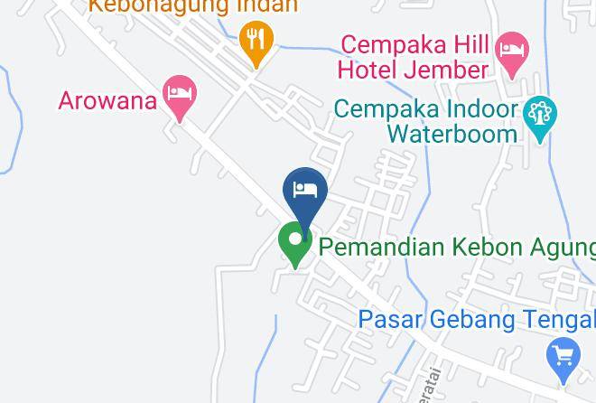 Jember Regency - Hotel Kebon Agung Maps