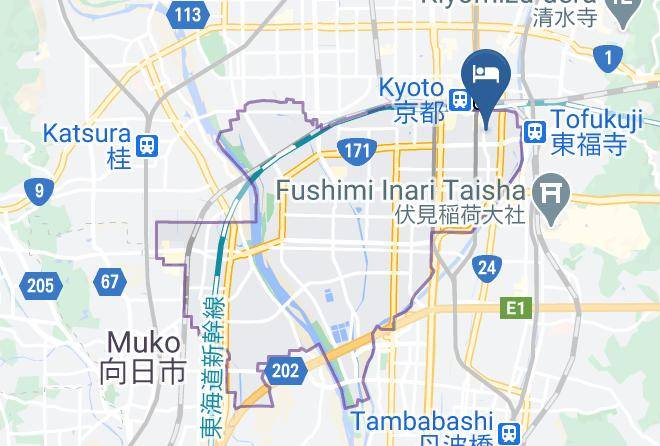 Kyoto City Minami Ward - Hotel Keihan Kyoto Hachijyoguchi Maps
