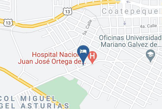 Coatepeque - Hotel Kimali Maps