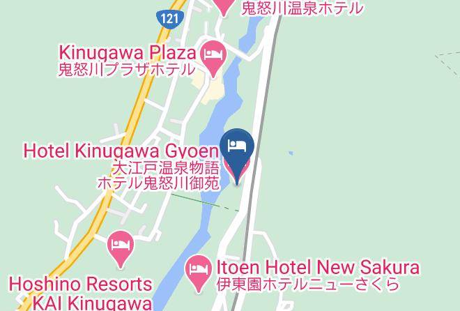 Nikko City - Hotel Kinugawa Gyoen Maps