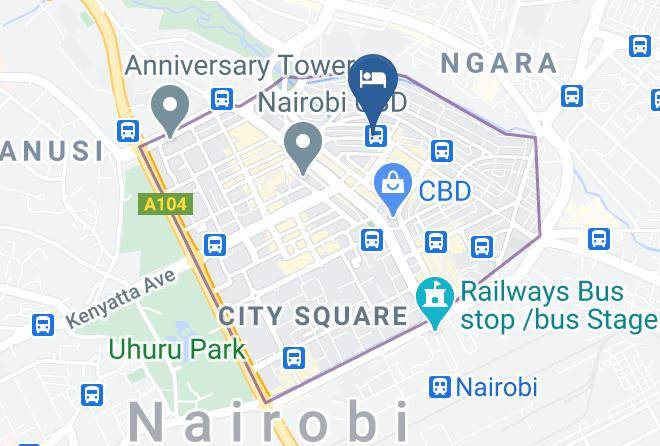 Nairobi - Hotel Kipepeo Maps