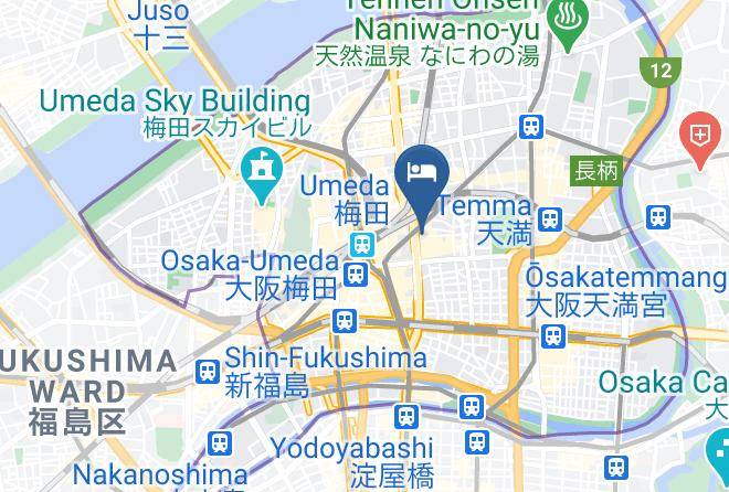 Osaka City Kita Ward - Hotel Kitahachi Maps