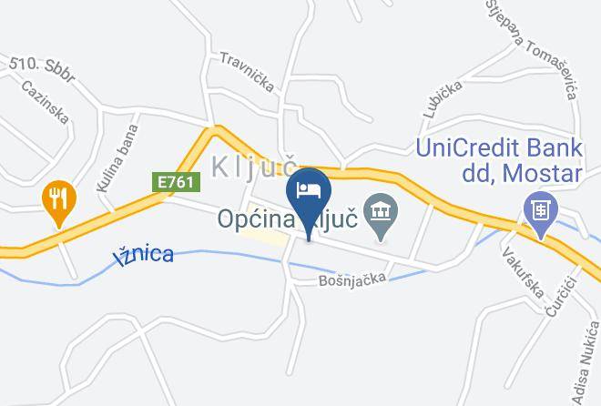 Unsko Sanski - Hotel Kljuc Maps