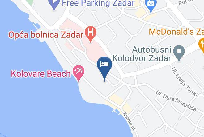 Zadar - Hotel Kolovare Maps