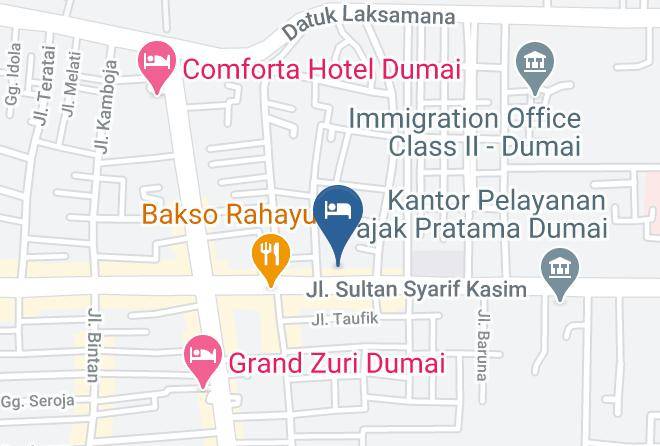 Kota Dumai - Hotel Komala Dumai Riau Maps