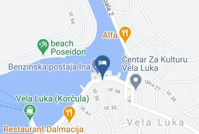 Vela Luka - Hotel Korkyra Maps