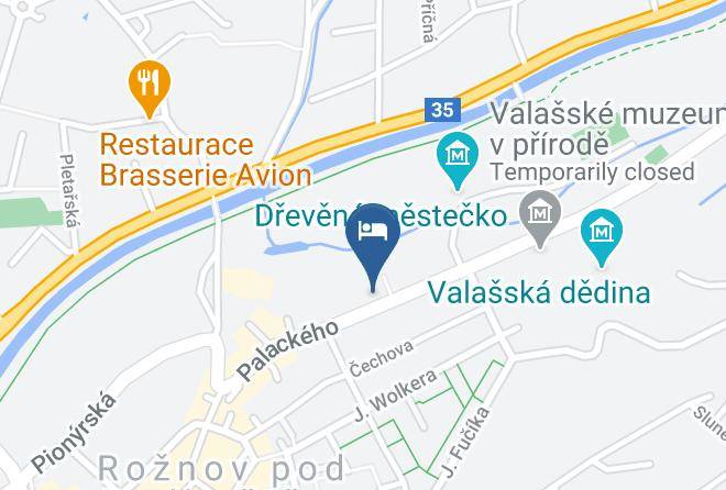 Vsetin - Hotel Koruna Maps