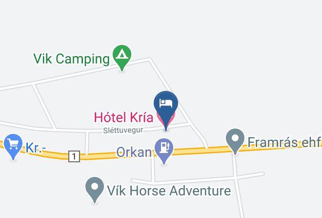 Myrdalshreppur - Hotel Kria Maps
