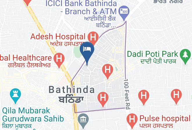 Bathinda - Hotel Krishna Continental Maps