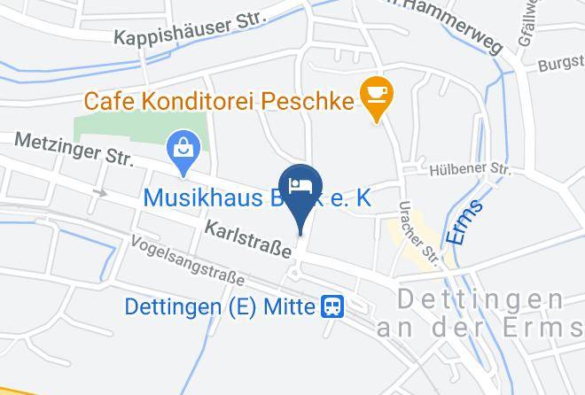 Hotel Krone Dettingen Map