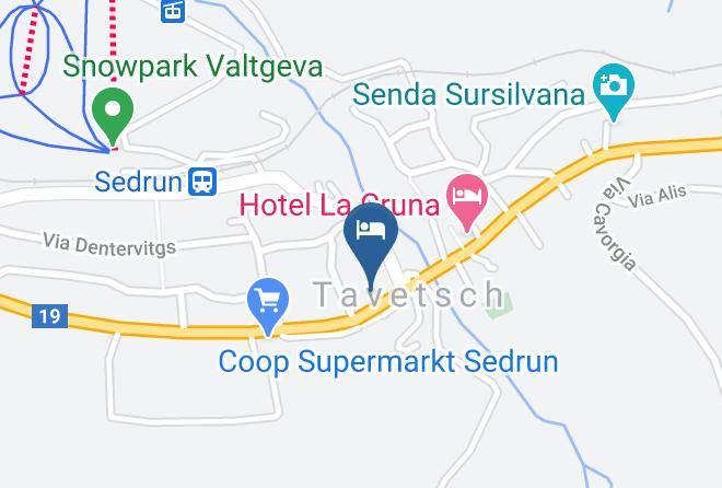 Hotel Kruezli Sedrun Map