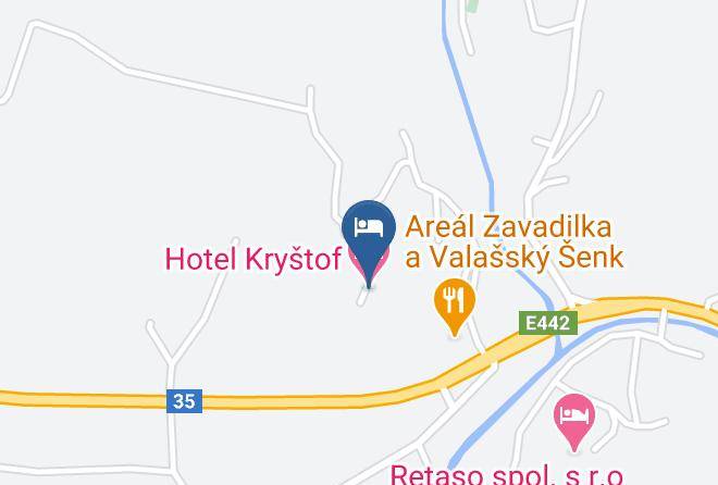Vsetin - Hotel Krystof Maps