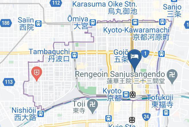 Kyoto City Shimogyo Ward - Hotel Kuu Kyoto Maps